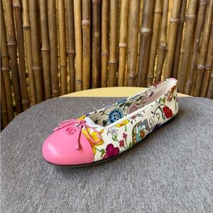 GUCCI Flora Print Ballet Flat